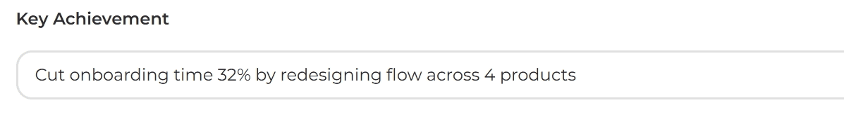 Highlight at least one of your top achievements relevant to the job