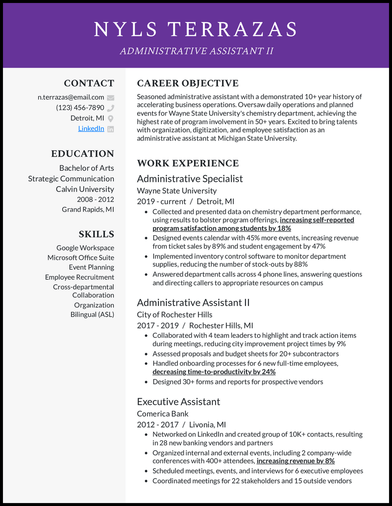 Executive Administrative Assistant Resume Examples SexiezPicz Web Porn