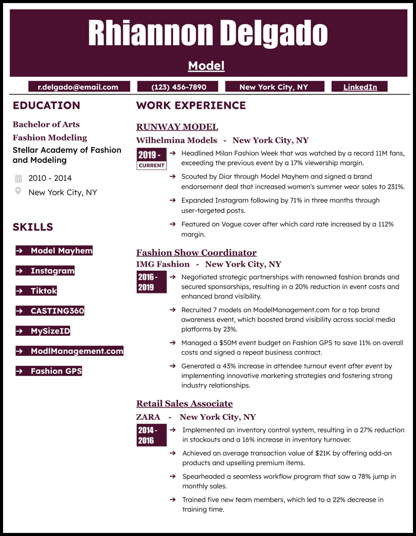 Aesthetic Word resume template