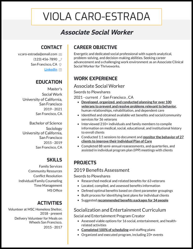 social work resume skills genogram