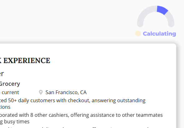 Get your resume score in seconds