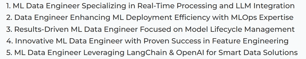 Choose the best resume headline that presents your strength and brand, and tailor it to the role