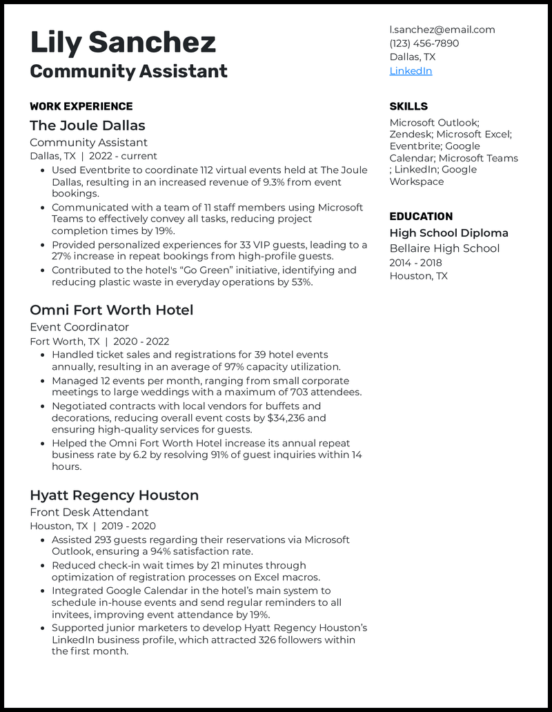 7 Resident Assistant (RA) Resume Examples Made for 2024