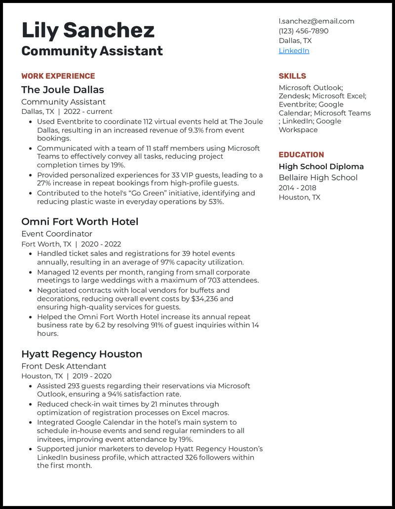 7 Resident Assistant (RA) Resume Examples Made for 2024