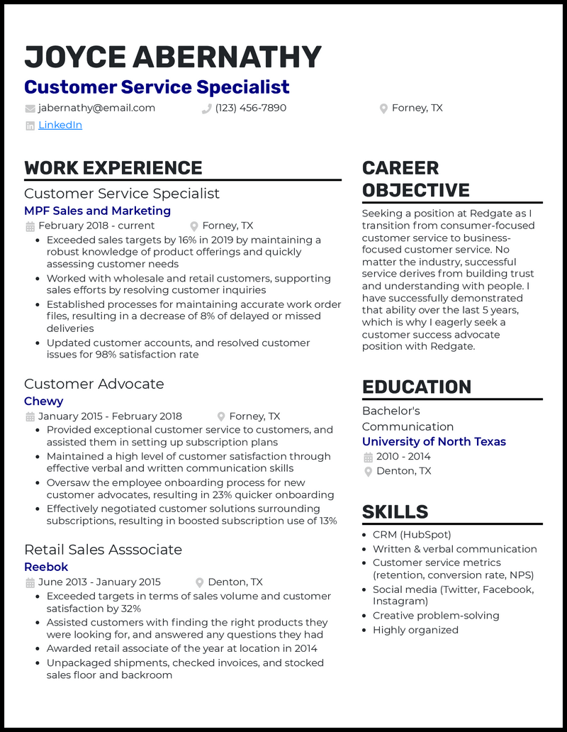 30 Customer Service Resume Examples For 2024