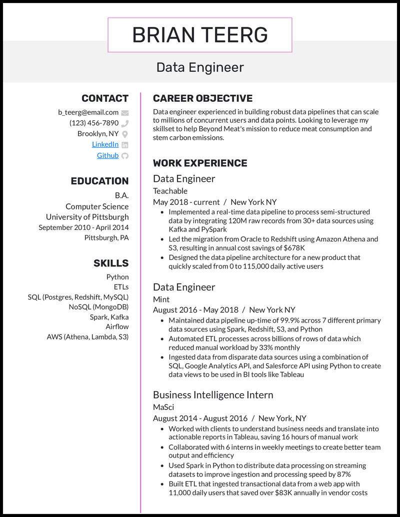 25 Engineering Resume Examples for 2025