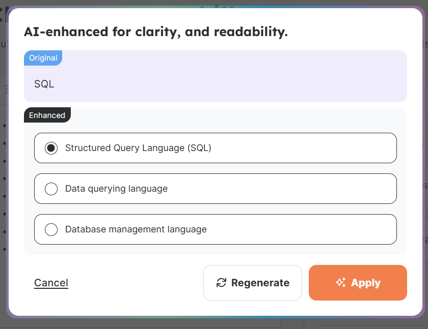 Resume Genius has an AI feature to enhance job seeker's resume skills