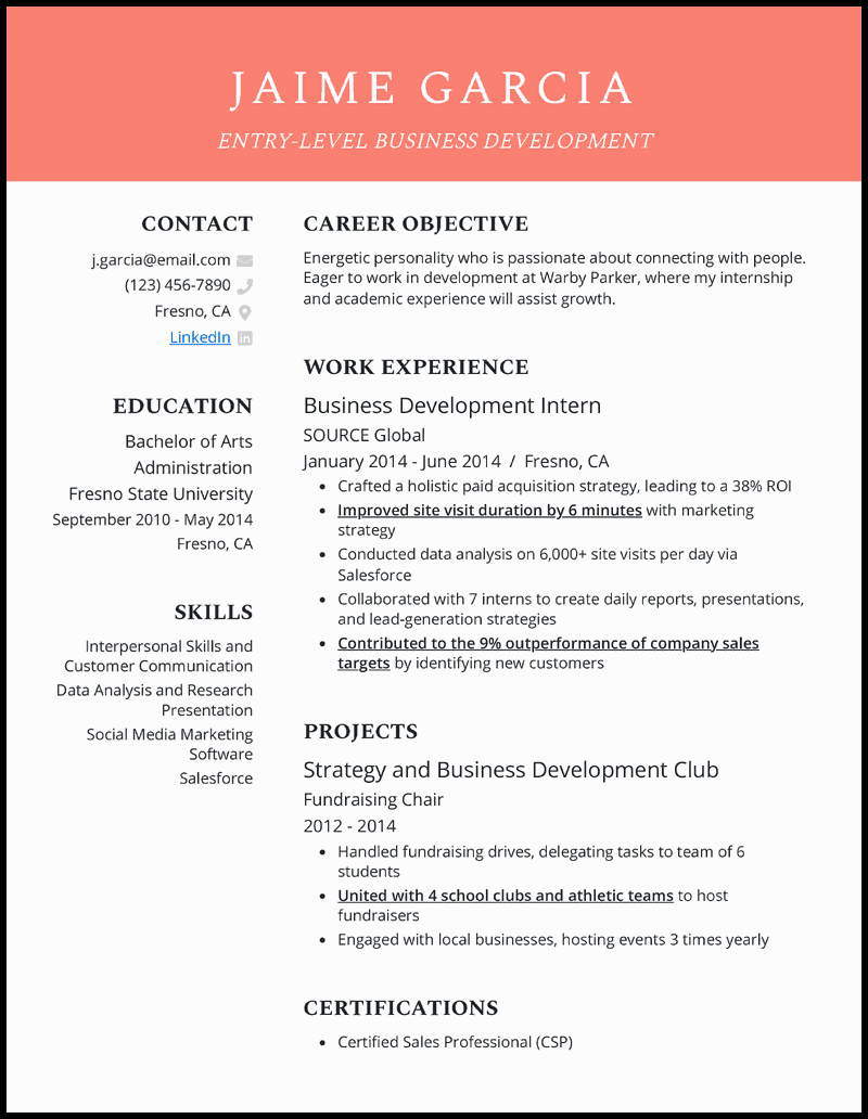 12 Business Development Resume Examples for 2023