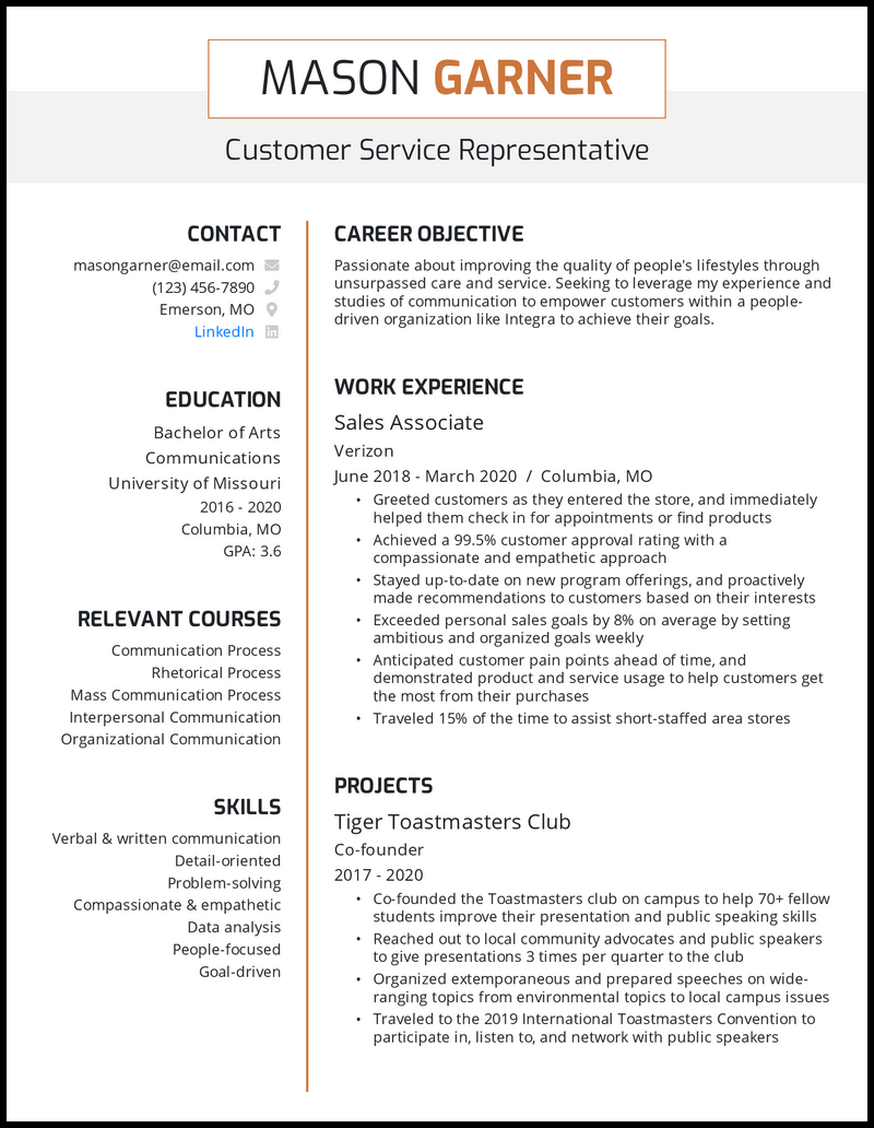 28 Customer Service Resume Examples for 2024