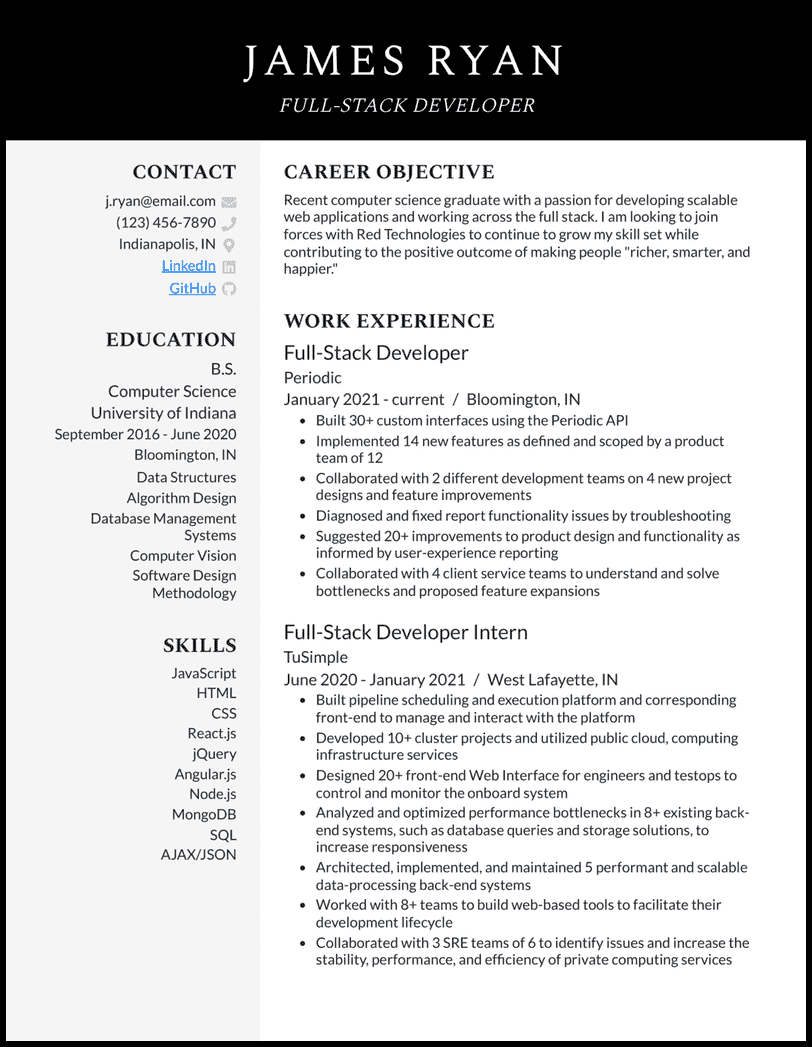 13 Real Full-Stack Developer Resume Examples That Worked in 2025