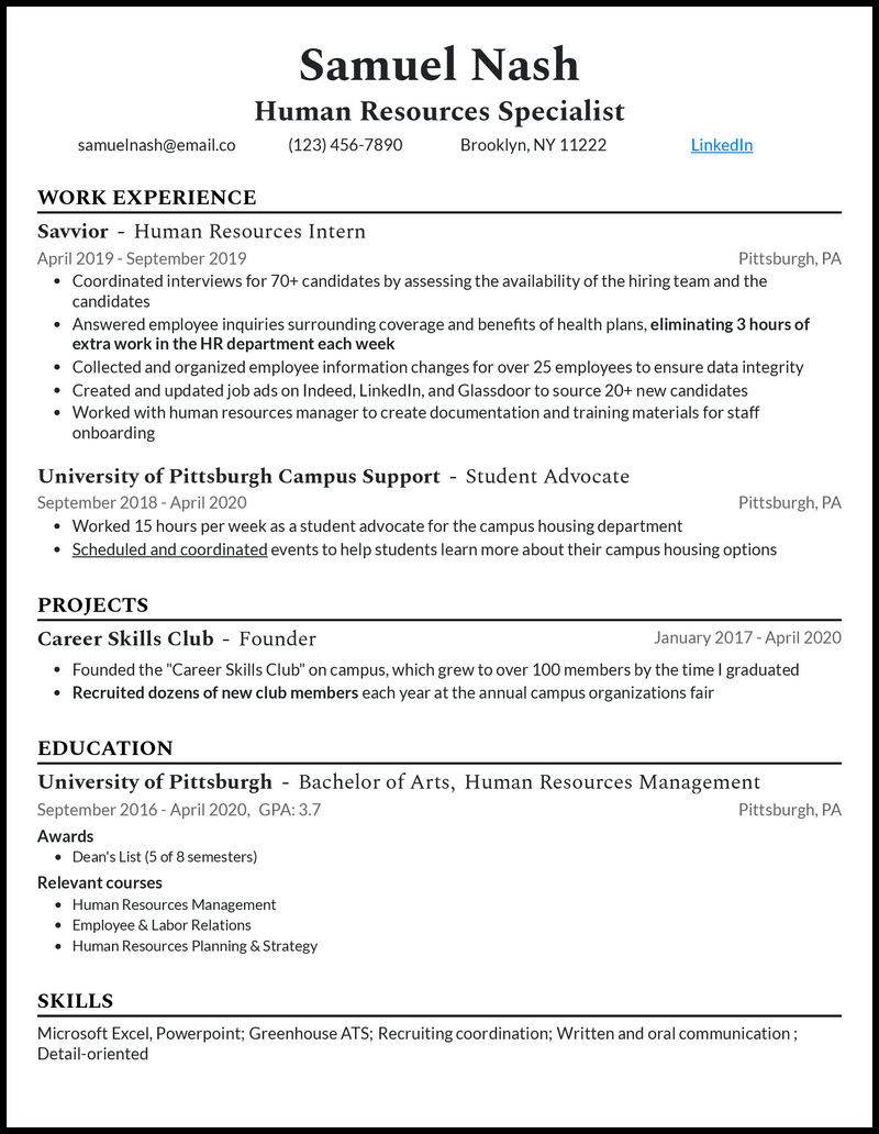 3 Entry-Level HR Resume Examples & Templates [Edit Free]