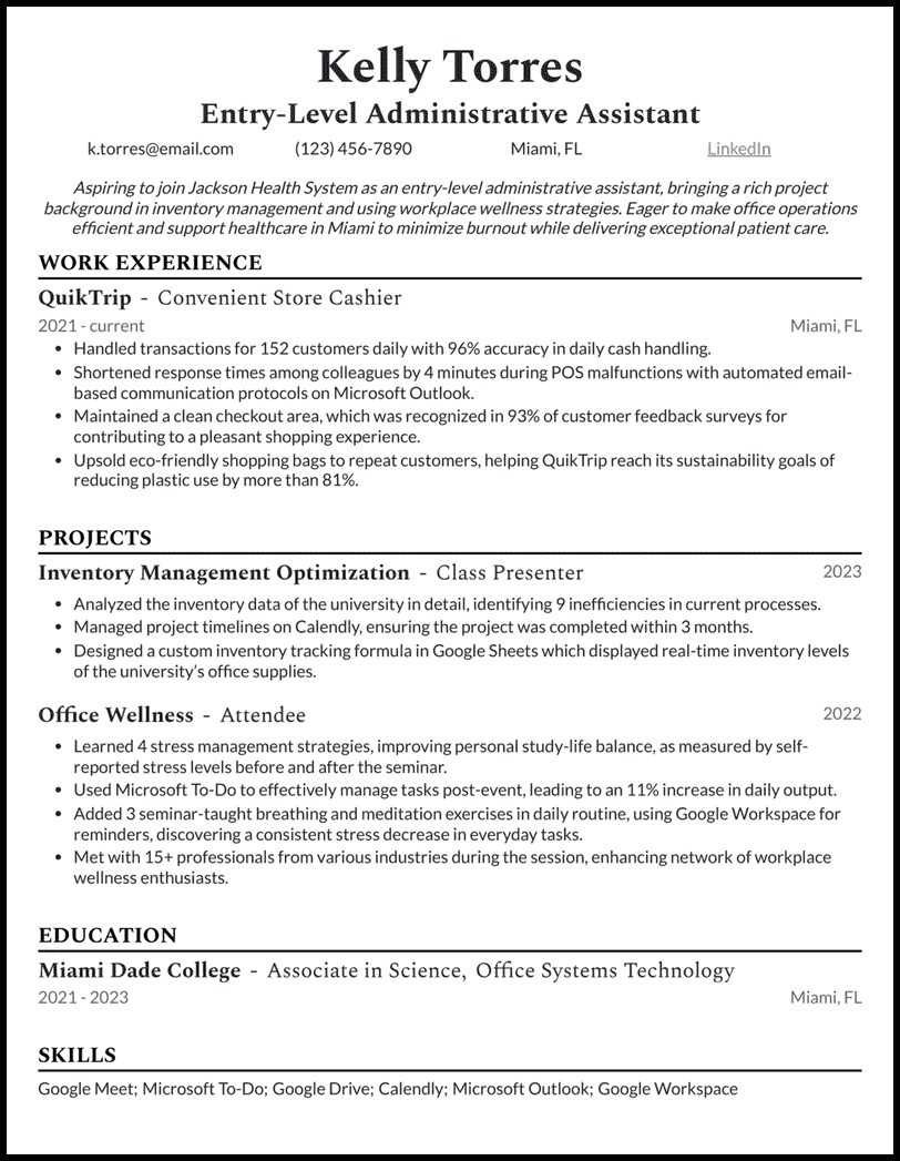 5 Real Entry Level Admin Assistant - Entrylevel Administrative Assistant 4 Black Resume Example 