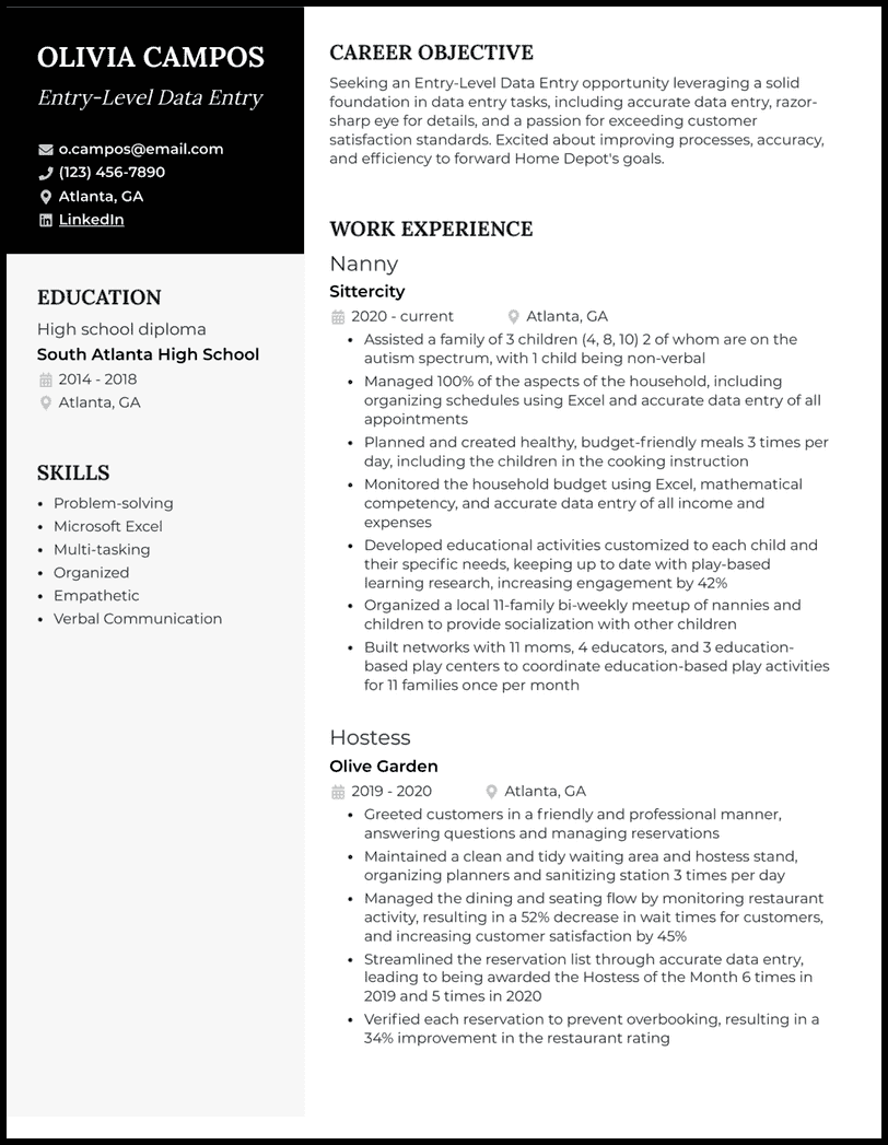 11 Entry-Level Data Entry Resume Examples for 2024