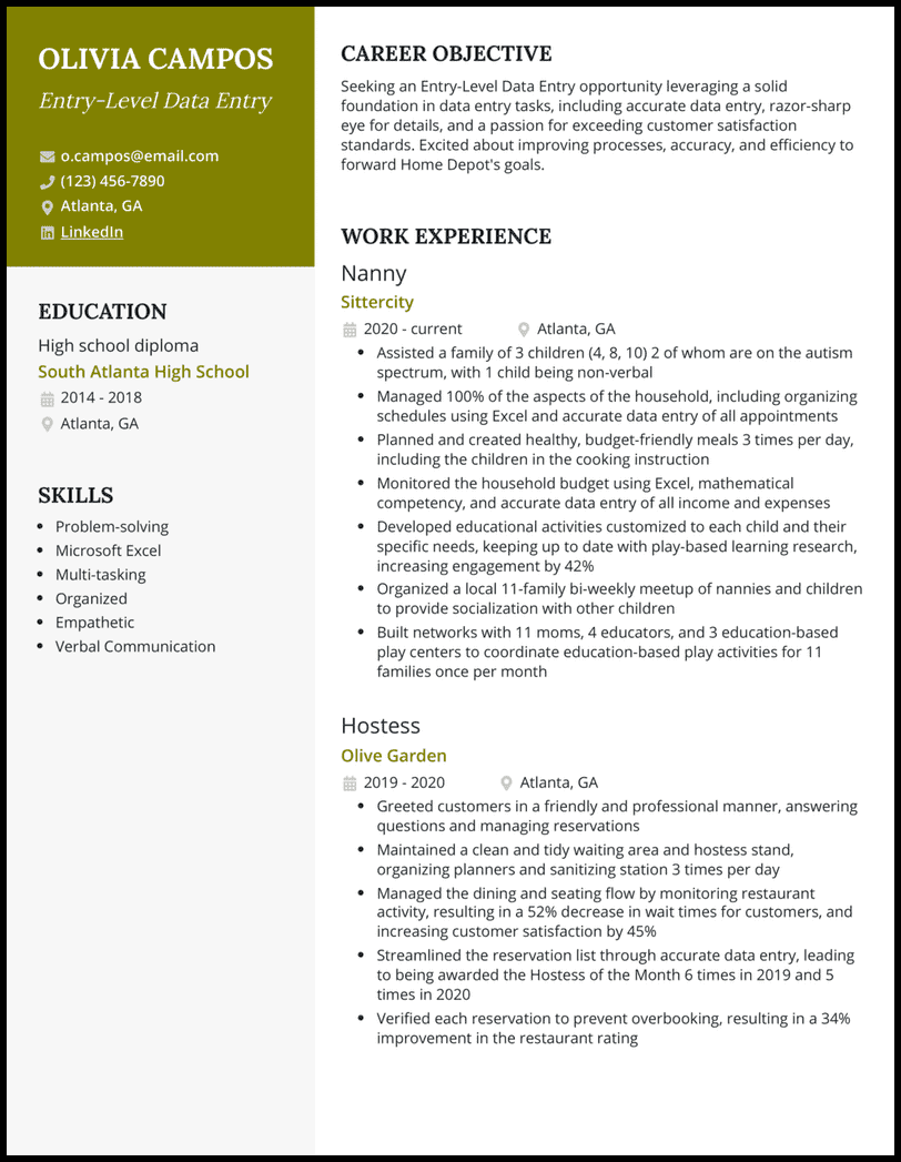 11 Entry-Level Data Entry Resume Examples for 2024