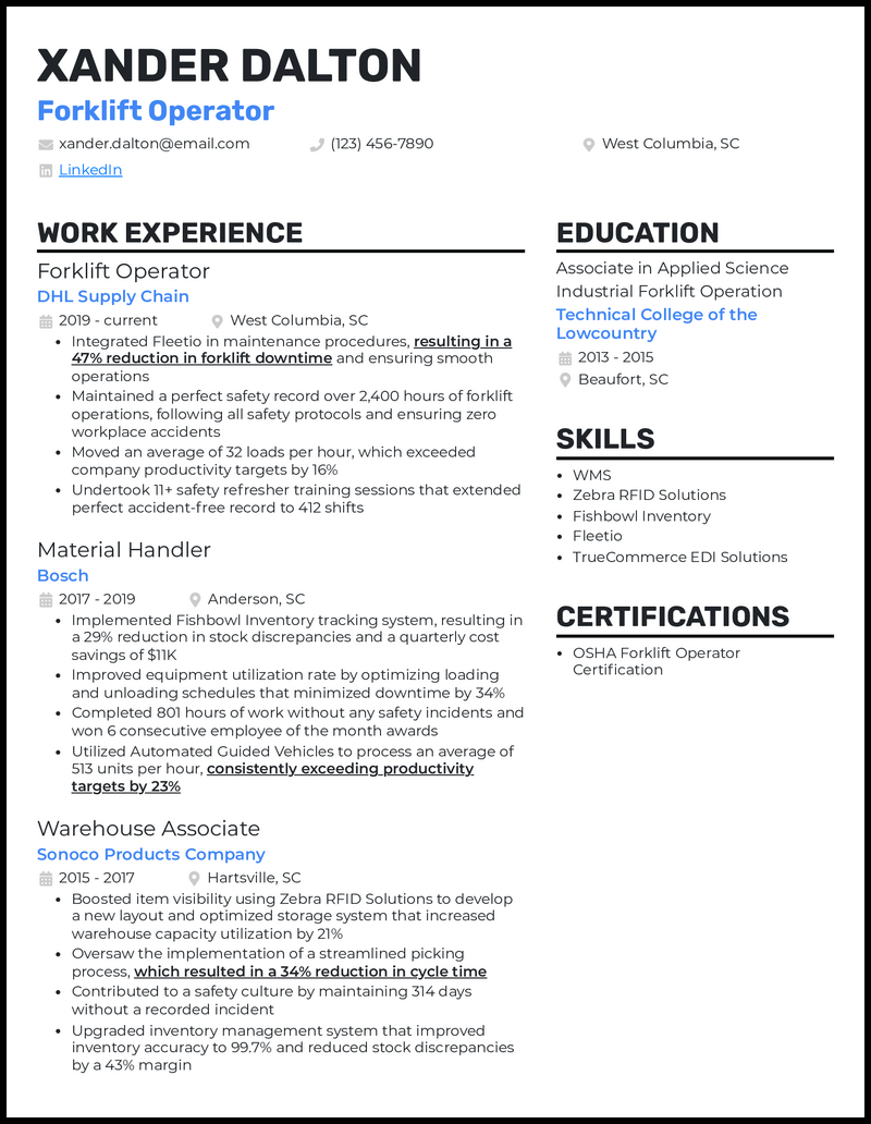 5 Operator Resume Examples That Worked in 2024