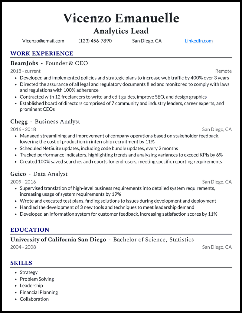 9 CEO Resume Examples [& Templates]