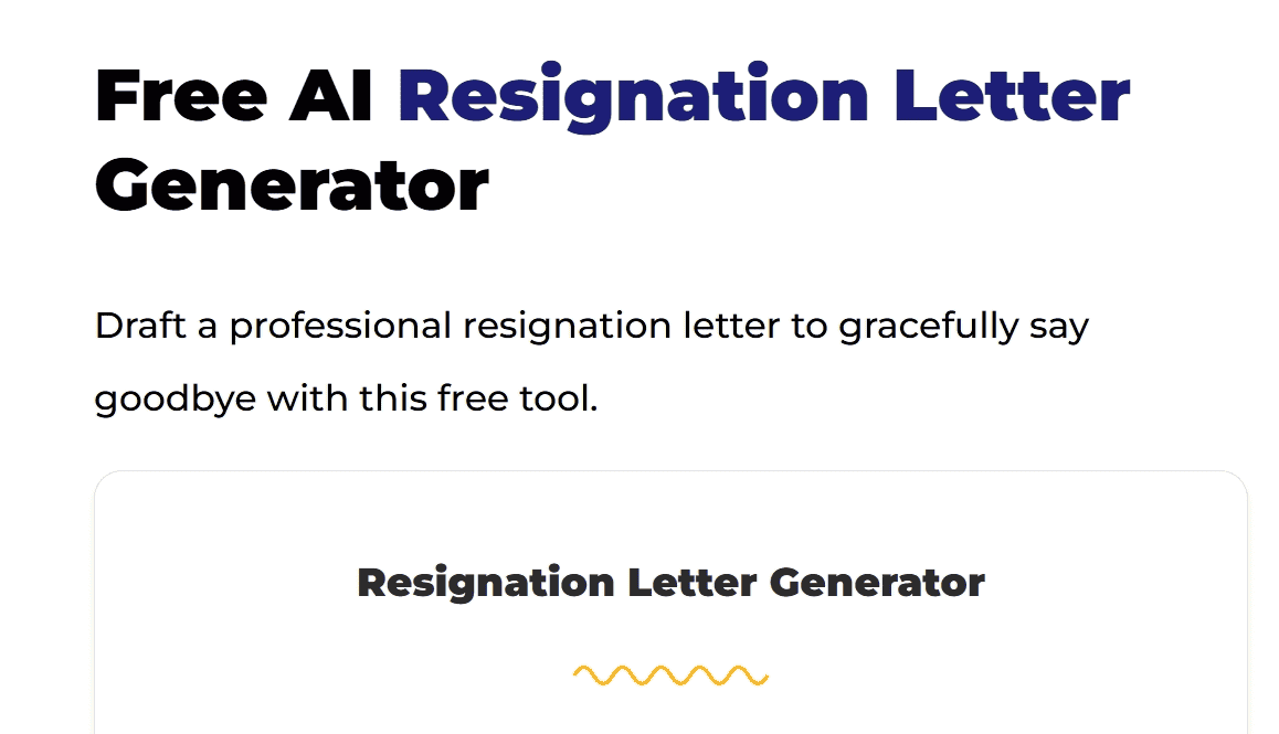Free AI resignation letter