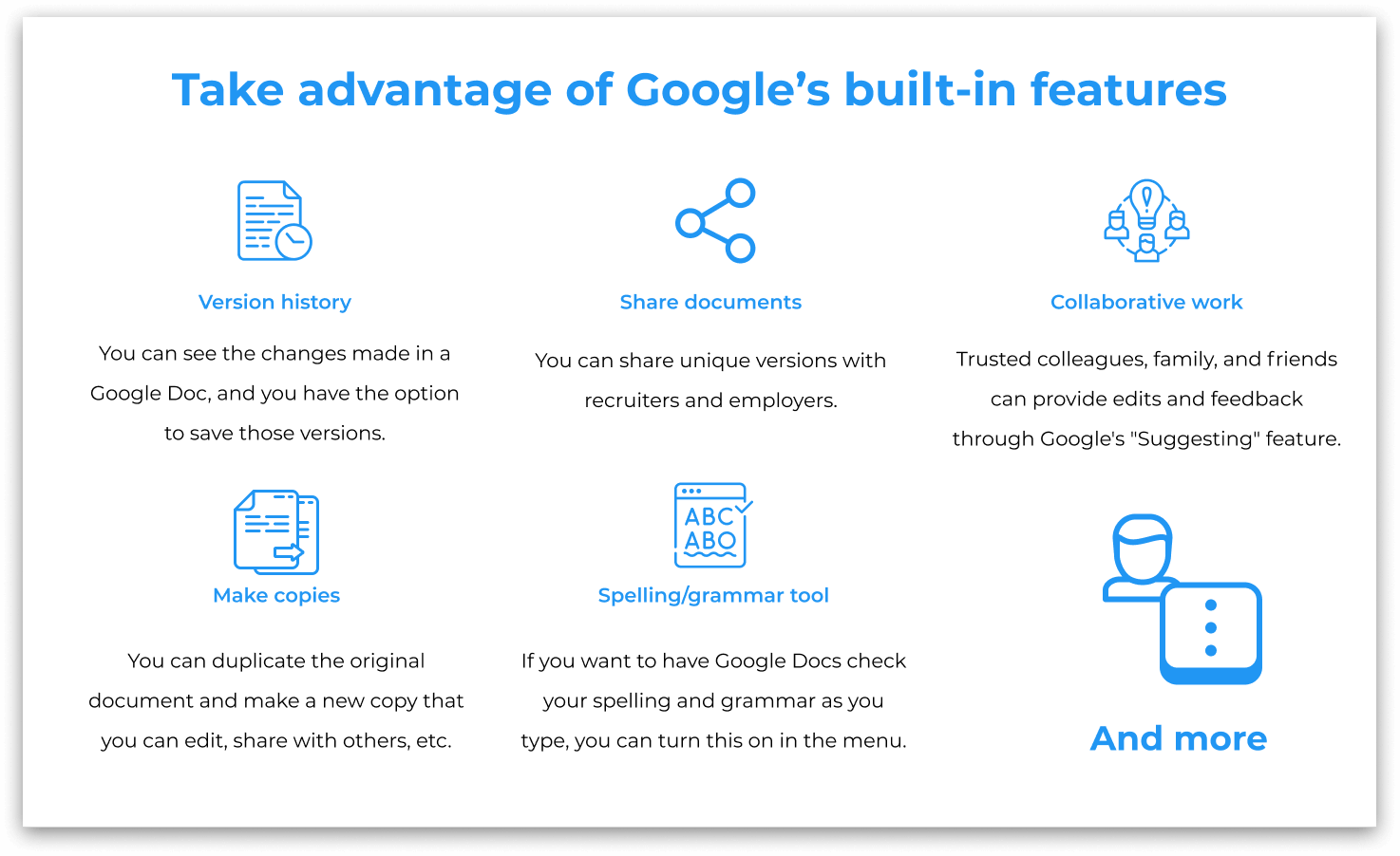 5 Google Docs features to use on resume template 