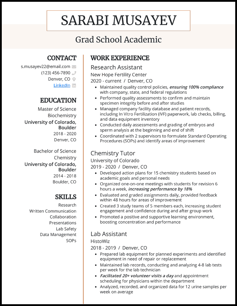 high school resume template achievements education