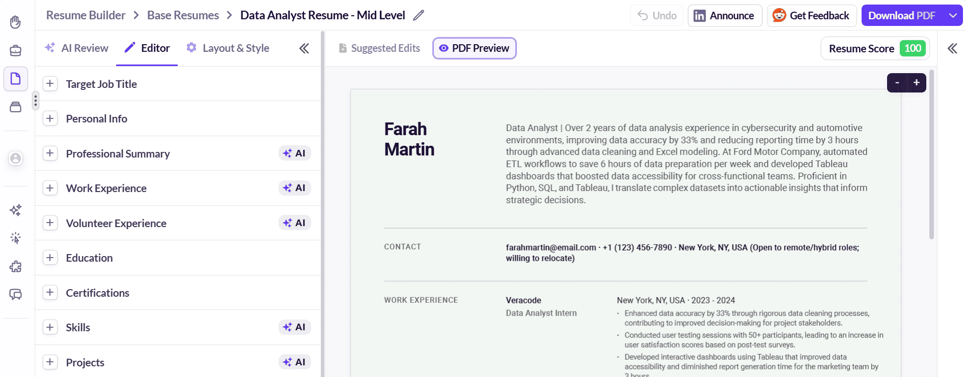 Huntrs resume builder platform