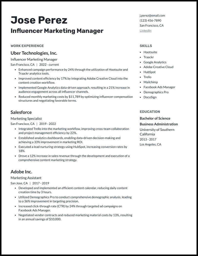 27 Marketing Manager Resume Examples for 2026