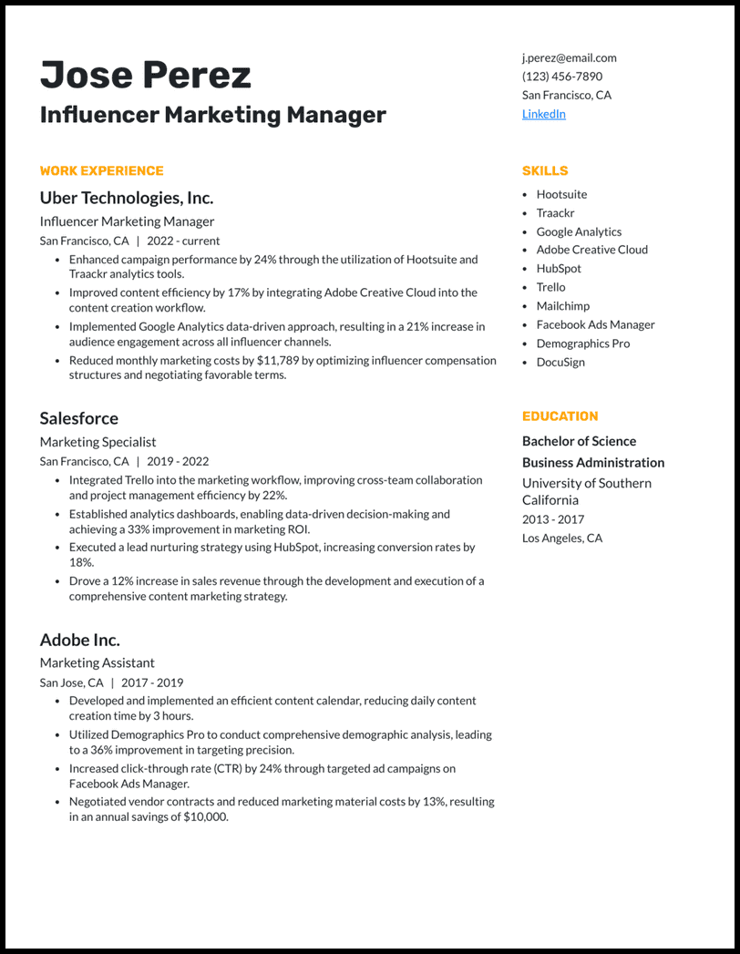 27 Marketing Manager Resume Examples for 2026
