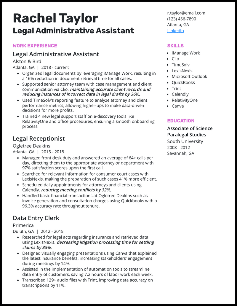 13 Legal Assistant Resume Templates Examples for 2025 13 Legal Assistant Resume Templates Examples for 2025