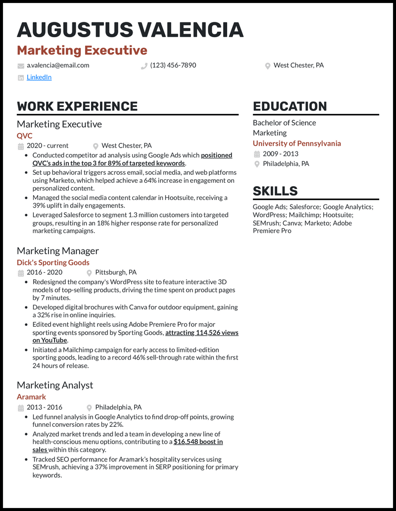19 Executive Resume Examples That Got the Job in 2024