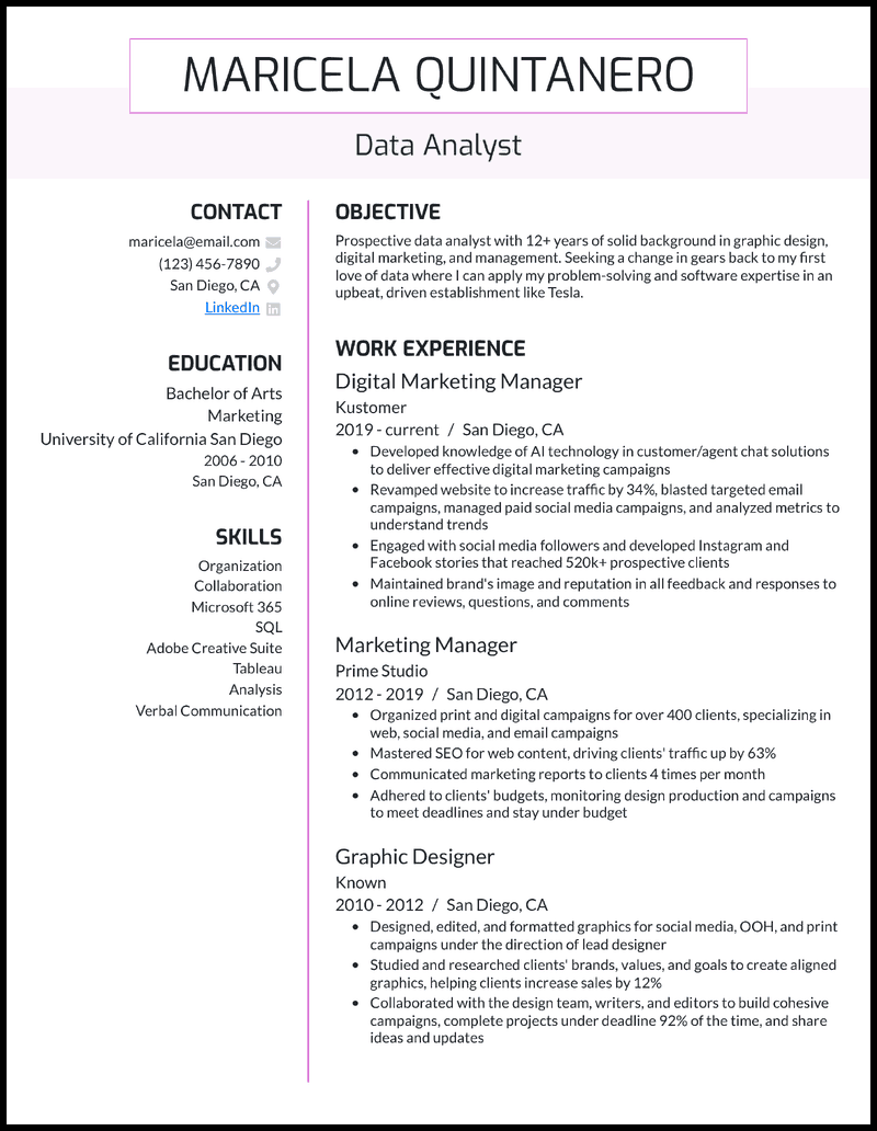 11 Career Change Resume Examples Designed for 2024