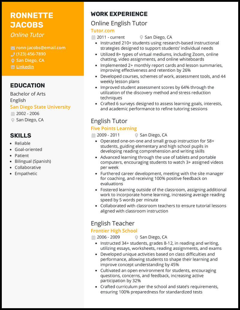 21-tutor-resume-examples-built-for-2024