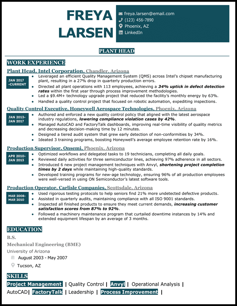 Plain Google Docs resume template