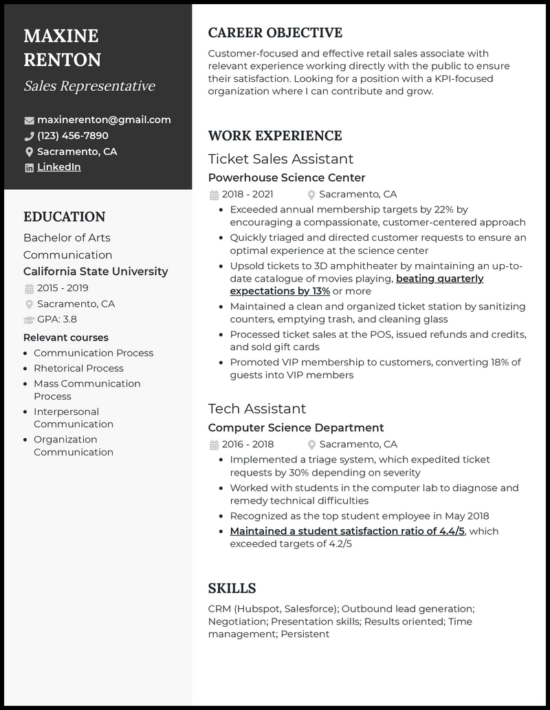 recent college graduate resume        
        <figure class=