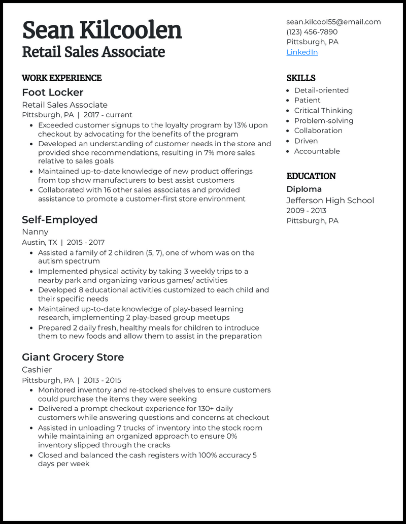 11 Real Retail Resume Examples That Worked in 2024