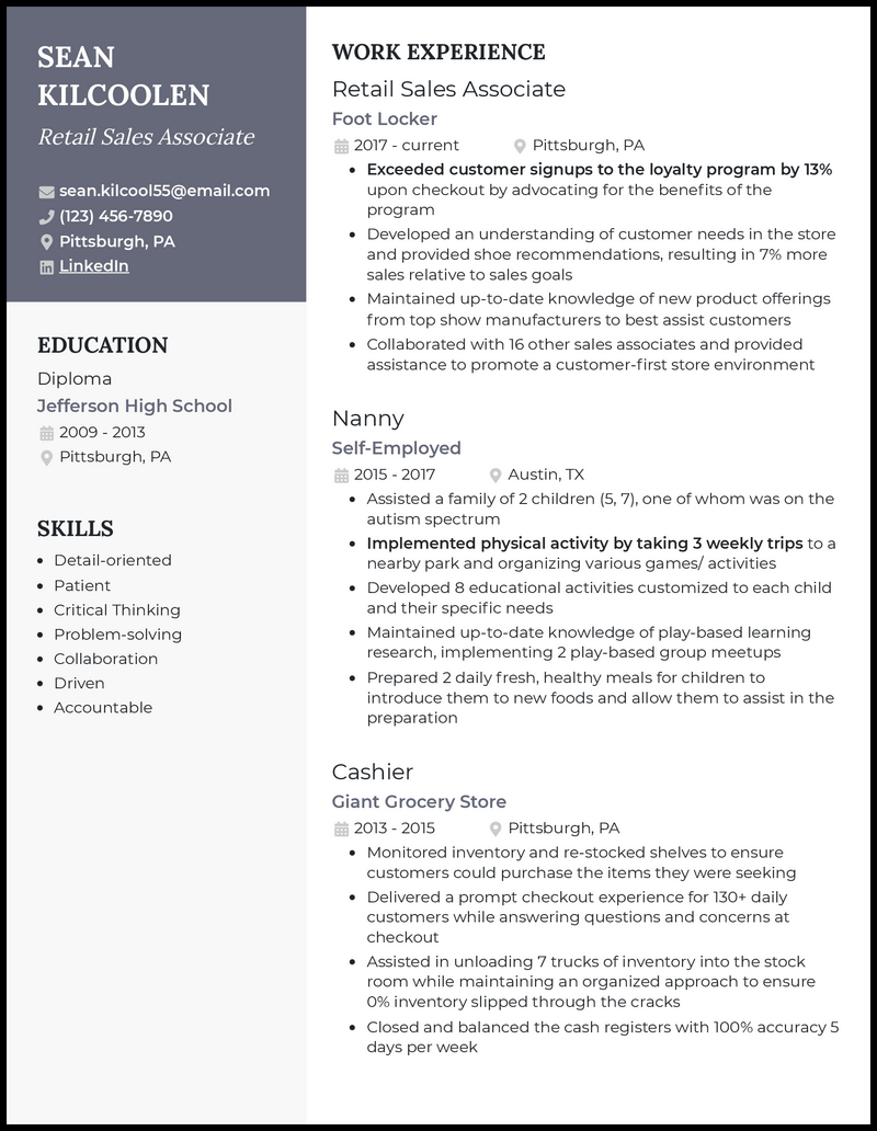 objective for resume retail associate