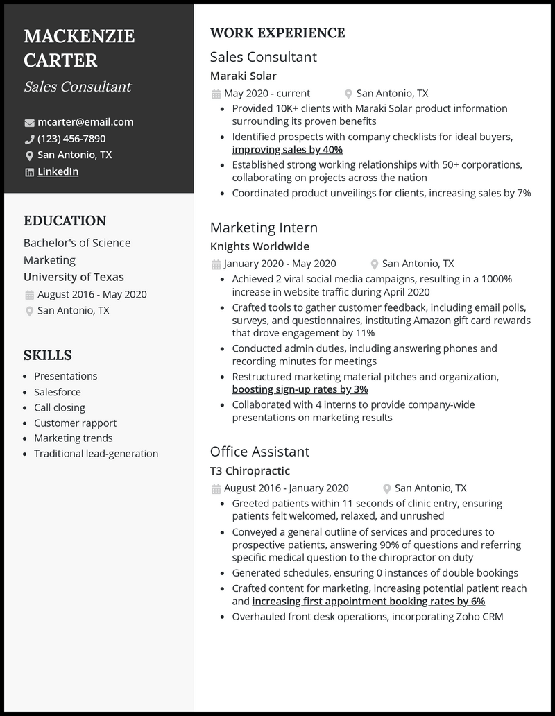 Client Advisor Resume Samples