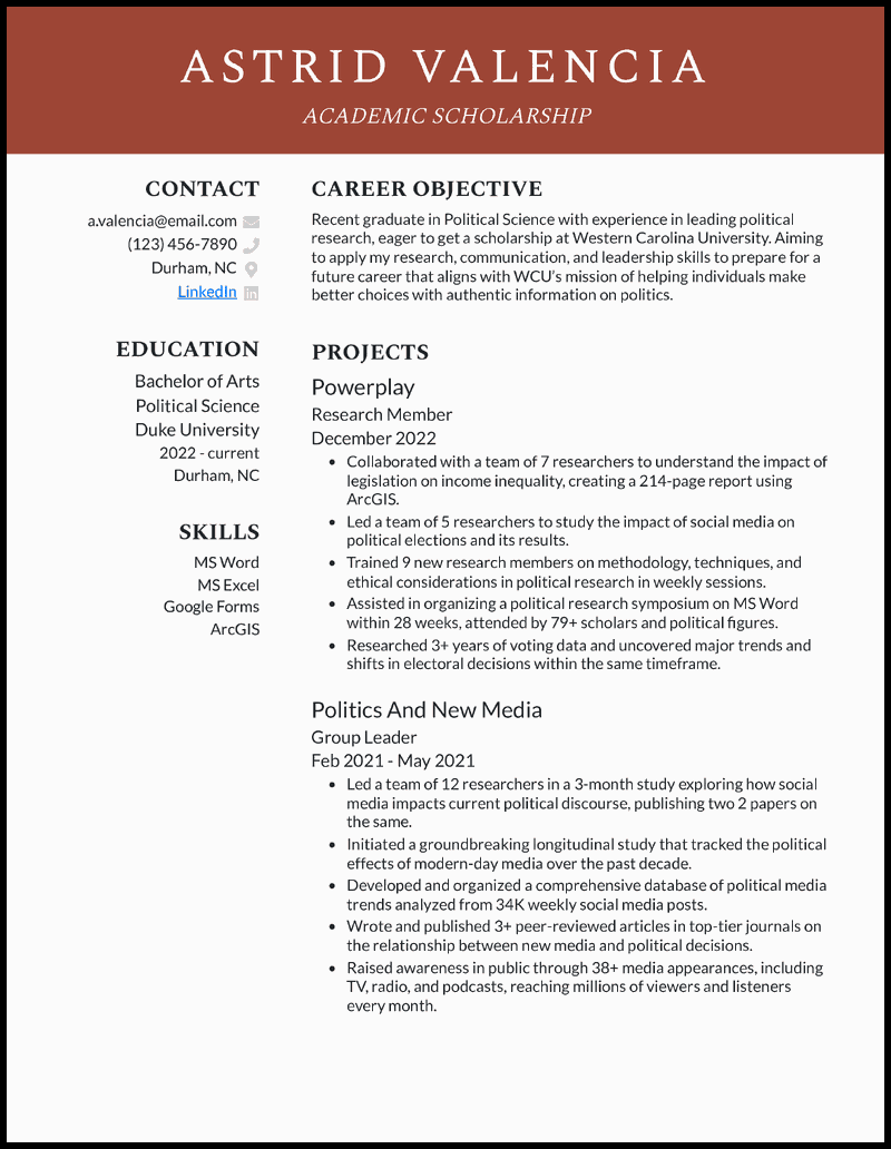 9 Academic Resume Examples [& Templates]