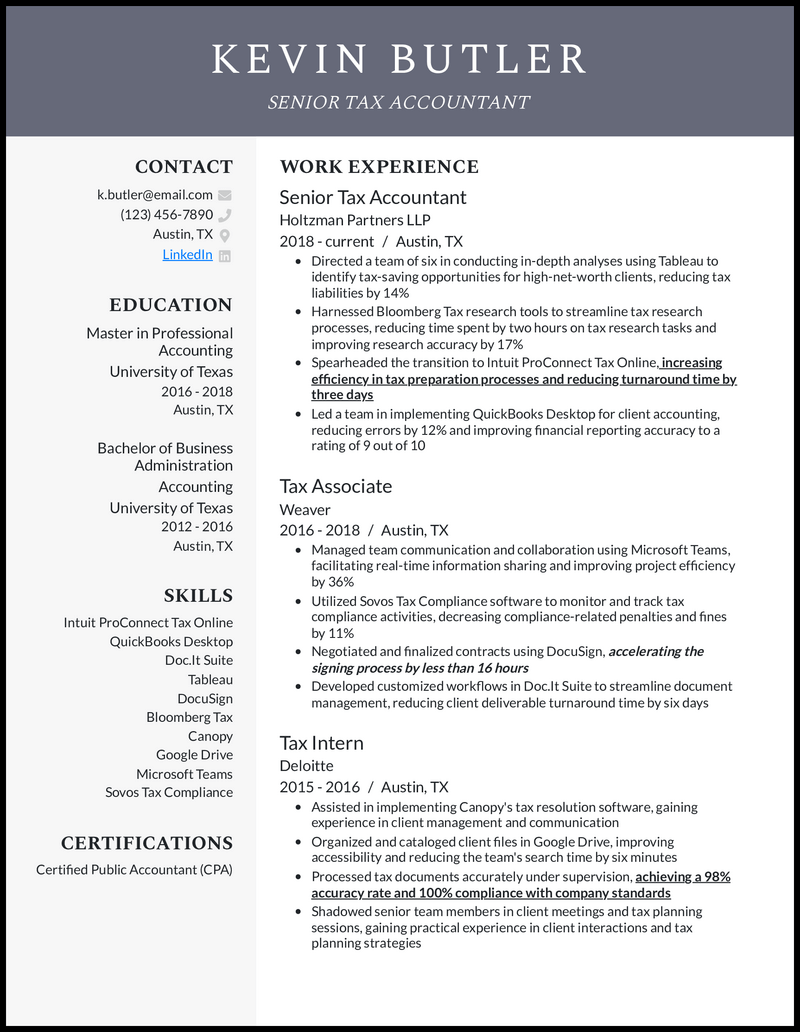 24 Accountant Resume Examples That Worked in 2024
