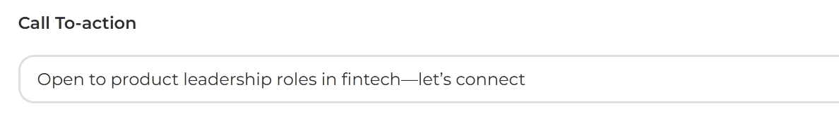 Hook recruiters with a clear, intentional call to action