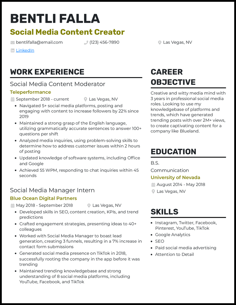 20 Social Media Manager Resume Examples for 2024