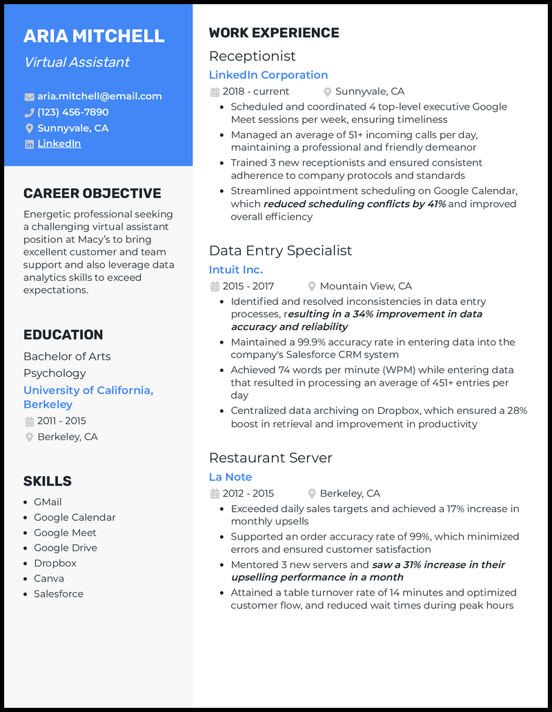 How To Write Virtual Assistant Resume With No Past Experience?  